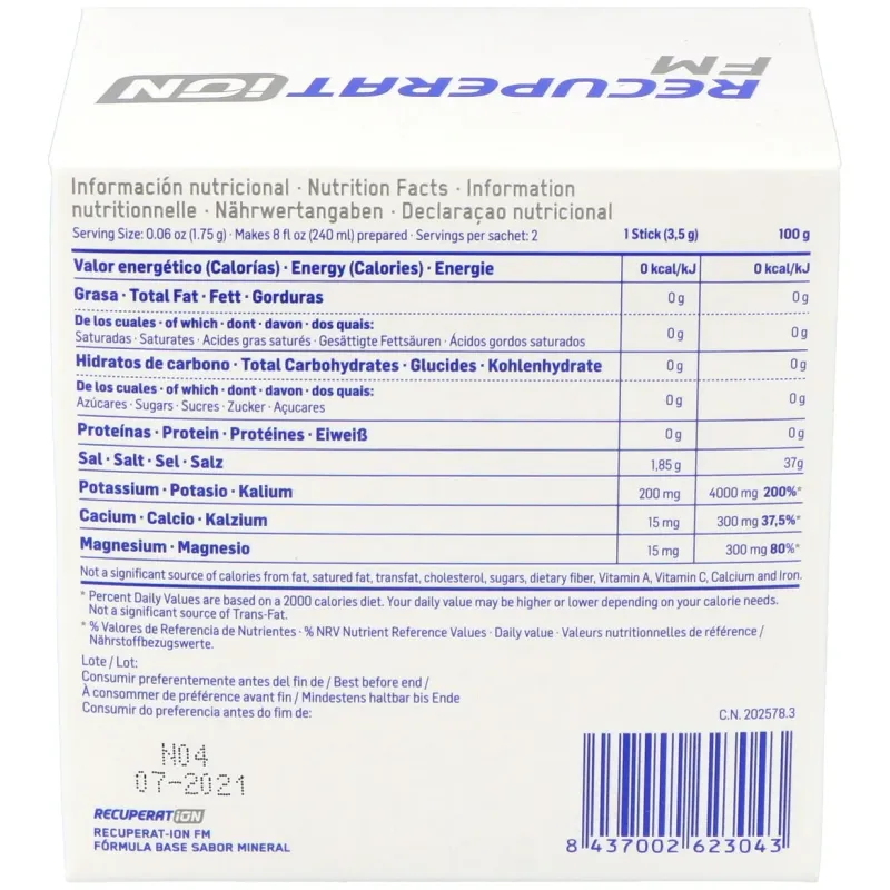 Recuperat-ion fm sabor salino 20 sobres | Farmacia Barata