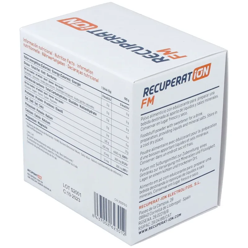 Recuperat-ion fm sin azucar sabor naranja 20sbrs. | Farmacia Barata