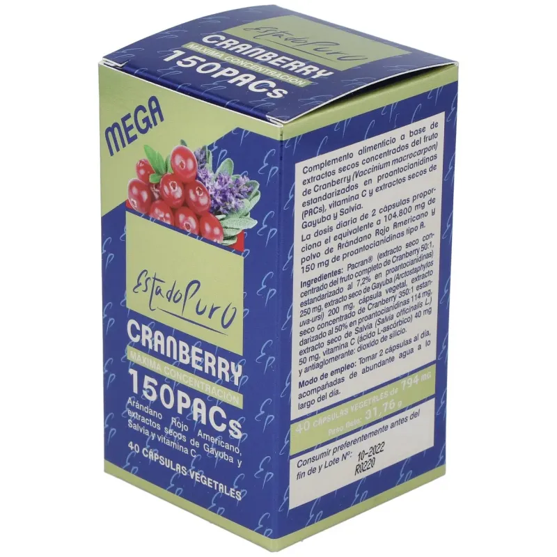 Tongil estado puro cranberry mega 150pacs 40caps | Farmacia Barata Tongil estado puro cranberry mega 150pacs 40caps | Farmacia Barata