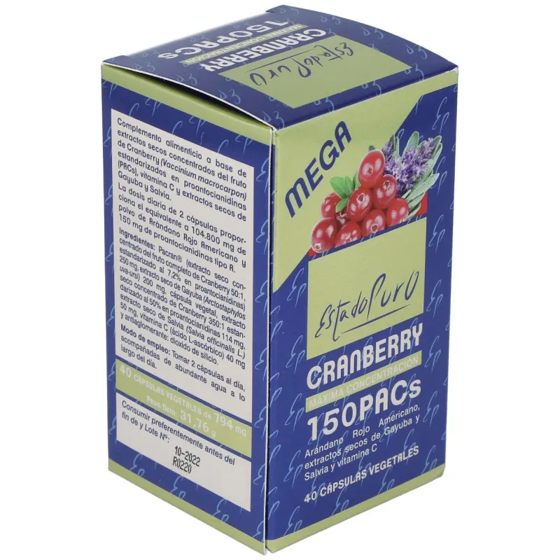 Tongil estado puro cranberry mega 150pacs 40caps | Farmacia Barata Tongil estado puro cranberry mega 150pacs 40caps | Farmacia Barata