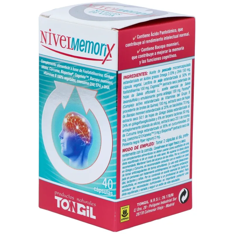 Tongil nivelmemorix 40caps | Farmacia Barata Tongil nivelmemorix 40caps | Farmacia Barata
