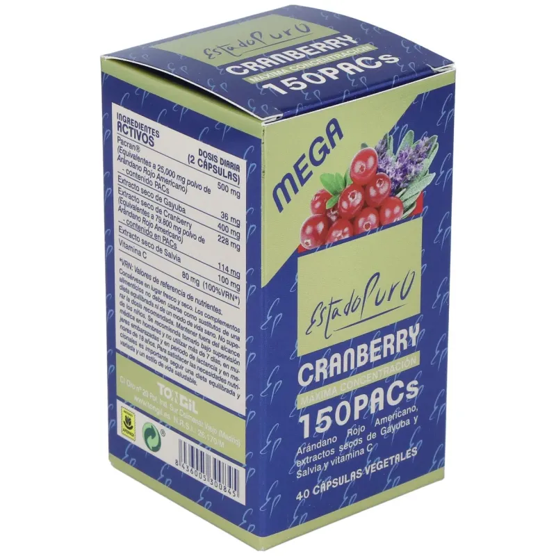 Tongil estado puro cranberry mega 150pacs 40caps | Farmacia Barata Tongil estado puro cranberry mega 150pacs 40caps | Farmacia Barata