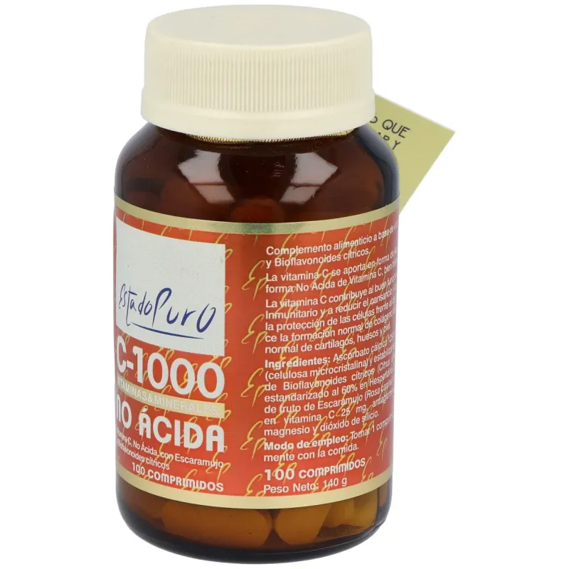 Tongil estado puro vitamina c-1000 no ácida 100comp | Farmacia Barata