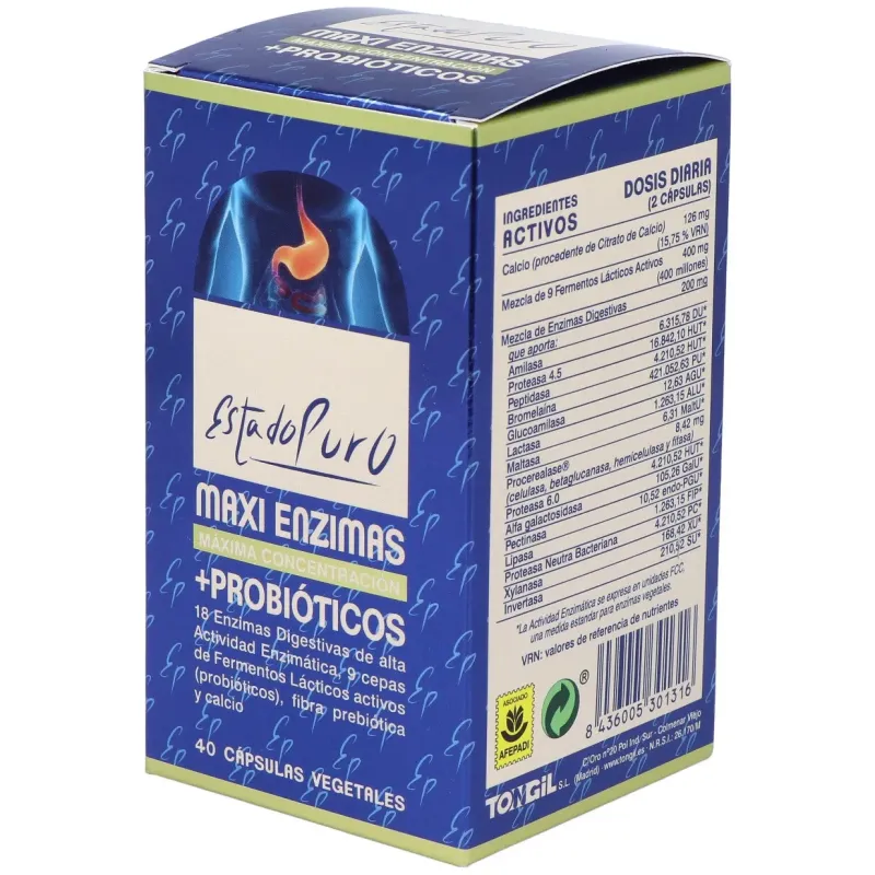 Tongil estado puro maxi enzimas + probióticos 40caps | Farmacia Barata Tongil estado puro maxi enzimas + probióticos 40caps | Farmacia Barata