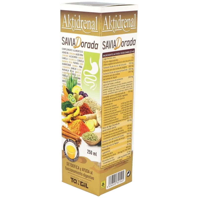 Aktidrenal savia dorada 250ml. lineabel | Farmacia Barata Aktidrenal savia dorada 250ml. lineabel | Farmacia Barata