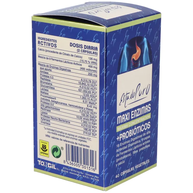 Tongil estado puro maxi enzimas + probióticos 40caps | Farmacia Barata Tongil estado puro maxi enzimas + probióticos 40caps | Farmacia Barata