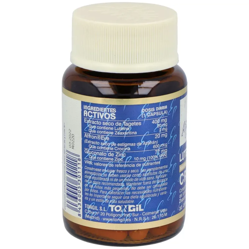 Tongil estado puro luteína 20mg crocina 30caps | Farmacia Barata Tongil estado puro luteína 20mg crocina 30caps | Farmacia Barata