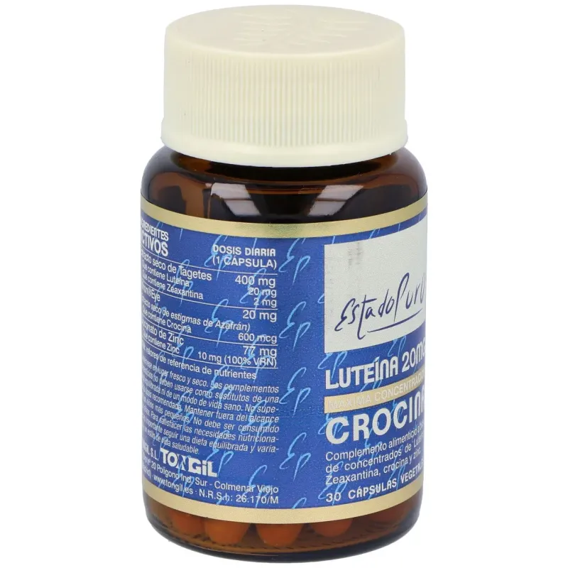 Tongil estado puro luteína 20mg crocina 30caps | Farmacia Barata Tongil estado puro luteína 20mg crocina 30caps | Farmacia Barata