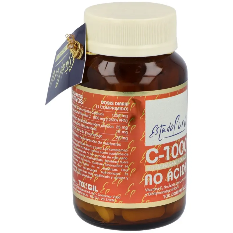 Tongil estado puro vitamina c-1000 no ácida 100comp | Farmacia Barata