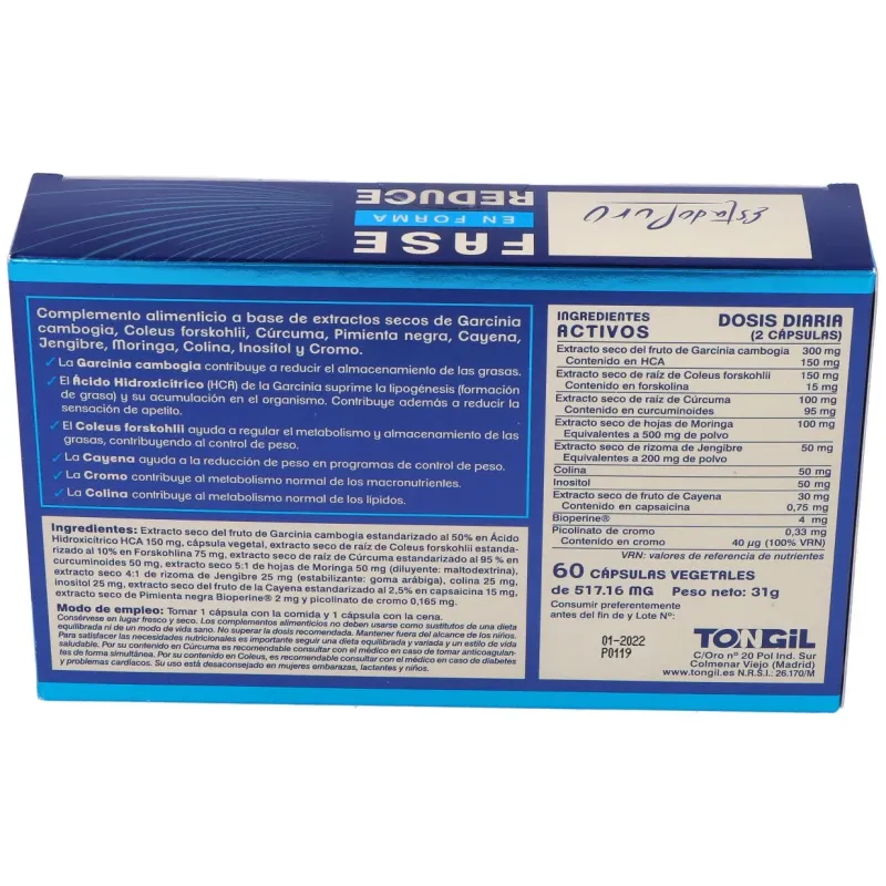 Tongil estado puro fase reduce en forma 60 cápsulas | Farmacia Barata Tongil estado puro fase reduce en forma 60 cápsulas | Farmacia Barata