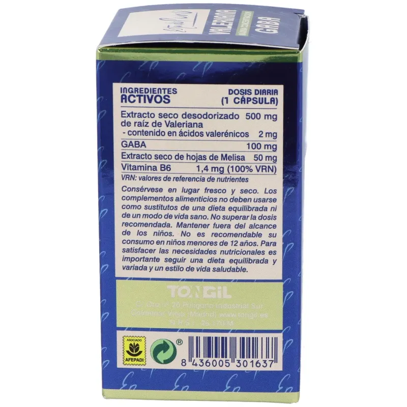 Tongil estado puro valeriana gaba 40caps | Farmacia Barata