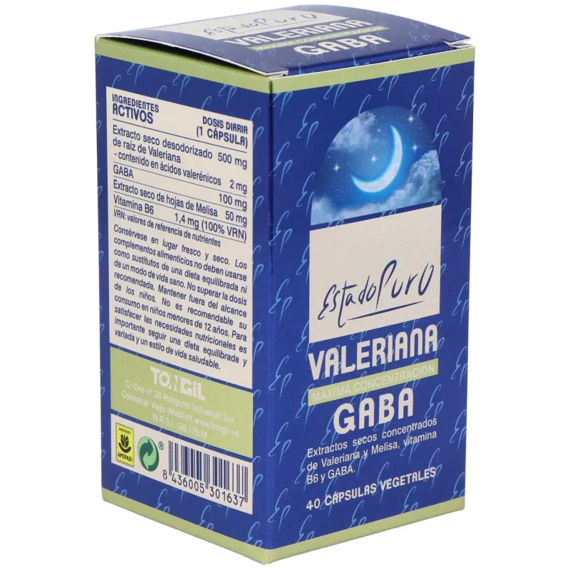 Tongil estado puro valeriana gaba 40caps | Farmacia Barata