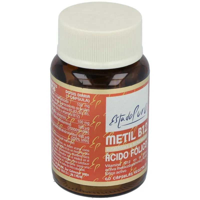 Tongil estado puro metil b12 ácido fólico 60caps | Farmacia Barata