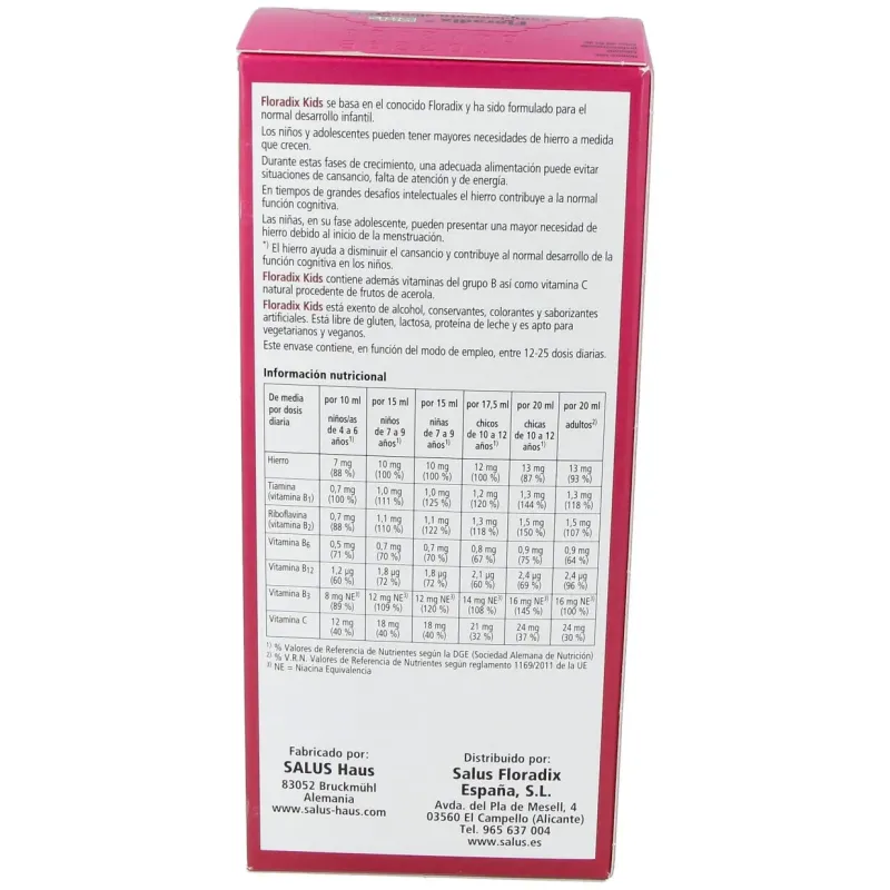 Salus floradix kids 250ml | Farmacia Barata