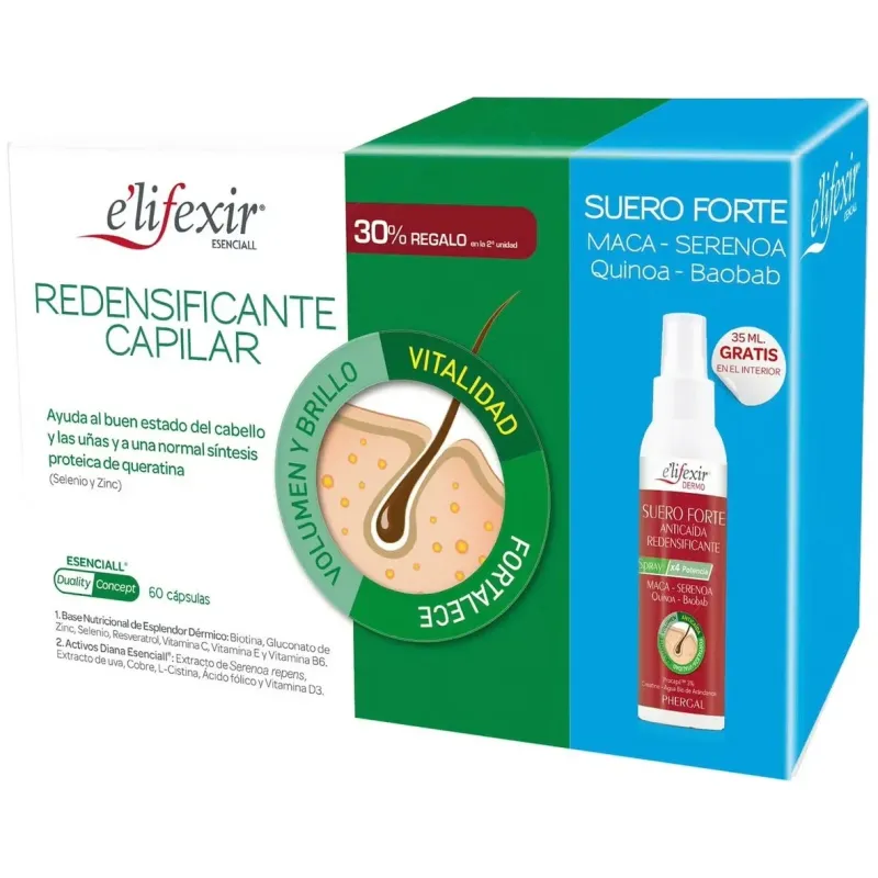 Elifexir pack redensificante capilar + suero anticaída 1ud | Farmacia Barata