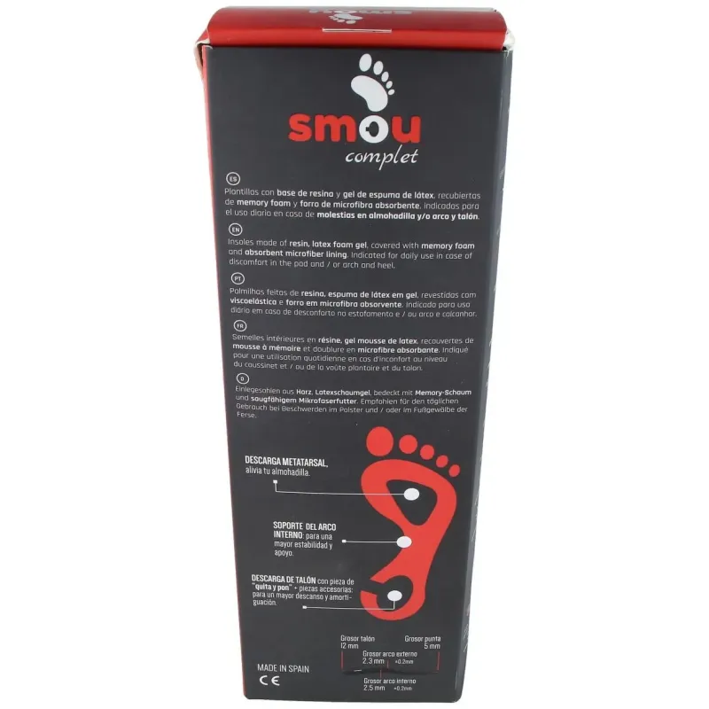 Smou complet plantilla fascitis espolón 45/46 1 par | Farmacia Barata