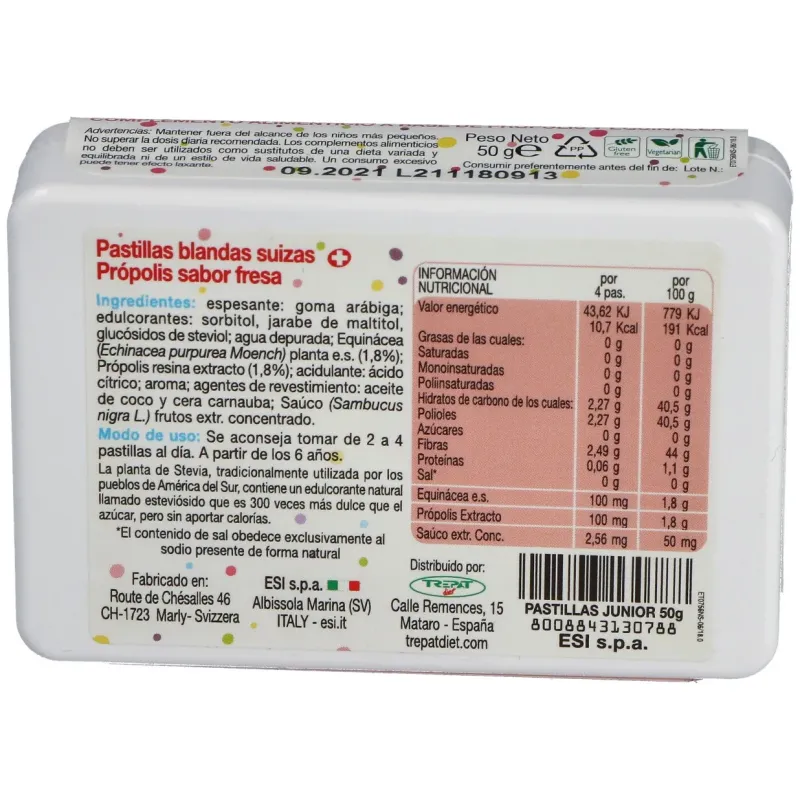 Propolaid junior pastilla blanda fresa 50 g | Farmacia Barata