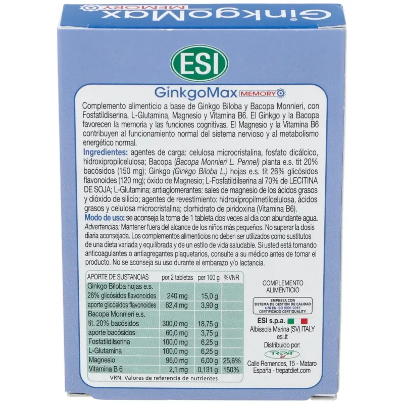 Ginkgomax memory 30comp. | Farmacia Barata Ginkgomax memory 30comp. | Farmacia Barata