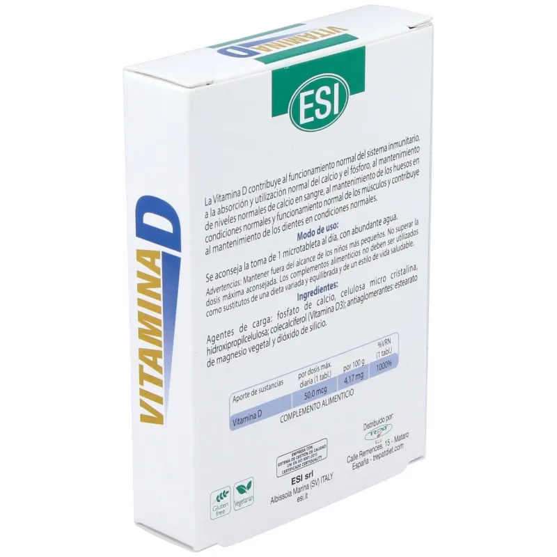 Esi vitamina d 30 tabletas | Farmacia Barata