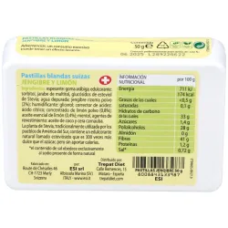 Esi pastillas blandas suizas de jengibre y limon 50g | Farmacia Barata
