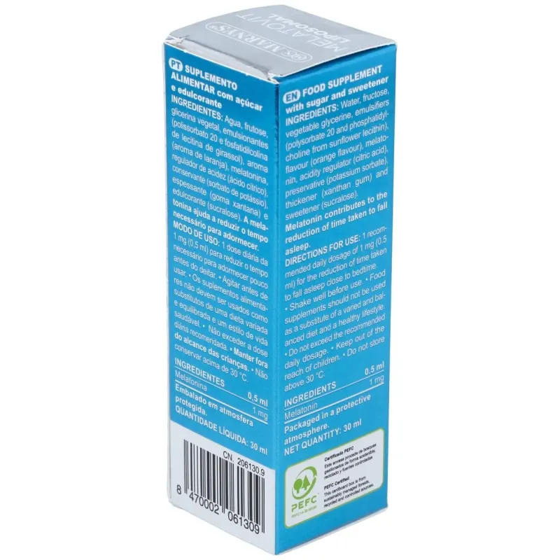Melatovit liposomal melatonina liposomada 30ml. | Farmacia Barata