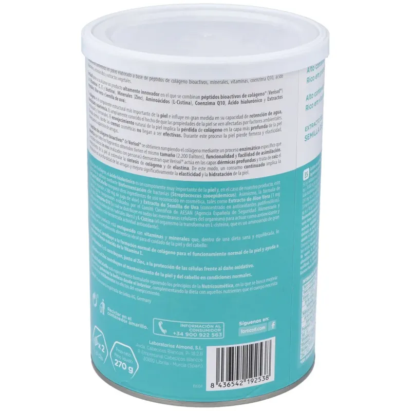 Colageno bioactivo piel y cabello 270gr. forticoll | Farmacia Barata