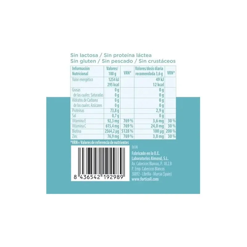 Colageno bioactivo piel-cabello 120comp. forticoll | Farmacia Barata