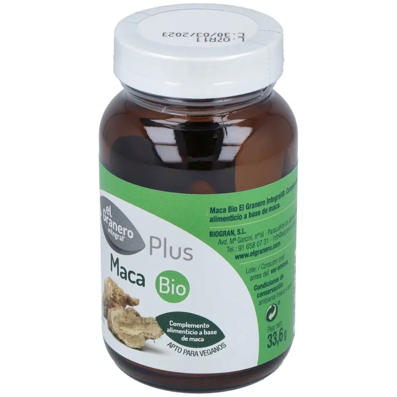 El granero maca bio 560 mg 60caps | Farmacia Barata