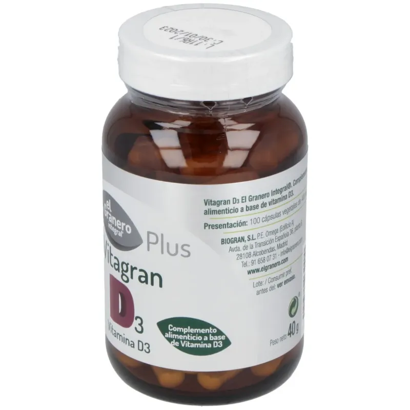 El granero vitagran d3 100caps | Farmacia Barata El granero vitagran d3 100caps | Farmacia Barata