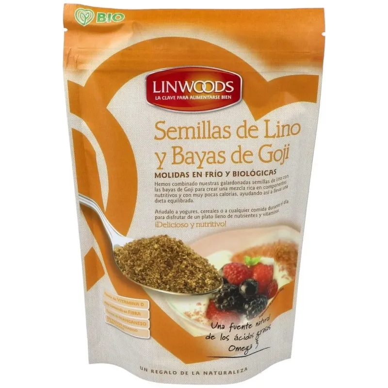 Semillas de lino y goji molidas en frio 200gr. | Farmacia Barata