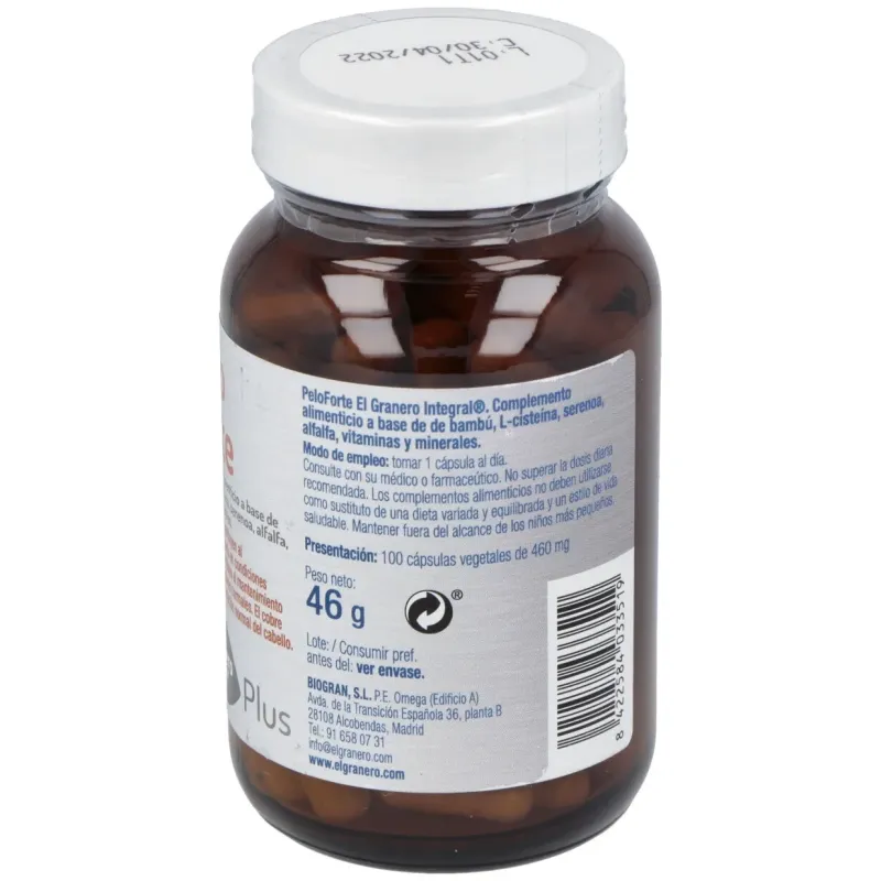 El granero pelo forte 100caps | Farmacia Barata