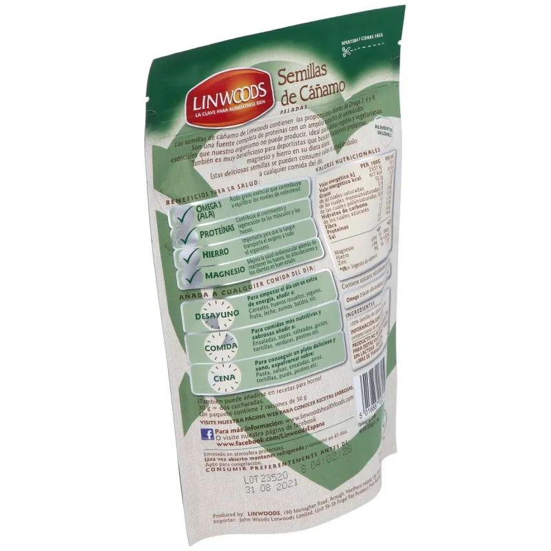 Semillas de cañamo peladas 225gr. | Farmacia Barata