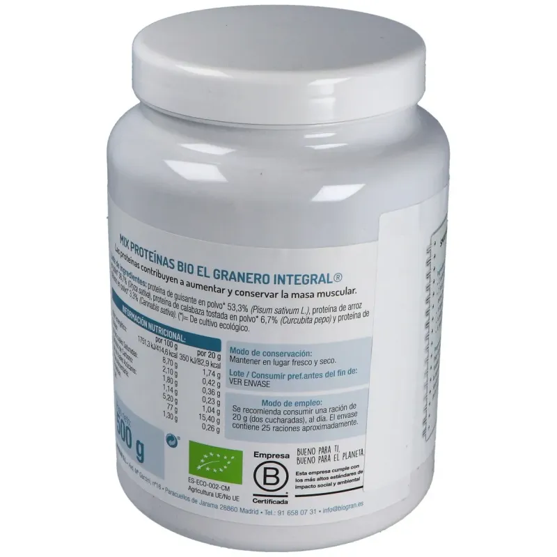 Mix proteinas 500gr. bio | Farmacia Barata Mix proteinas 500gr. bio | Farmacia Barata