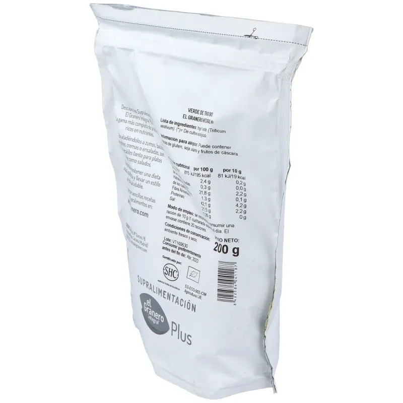 Verde de trigo superalimento bio 200gr. | Farmacia Barata Verde de trigo superalimento bio 200gr. | Farmacia Barata