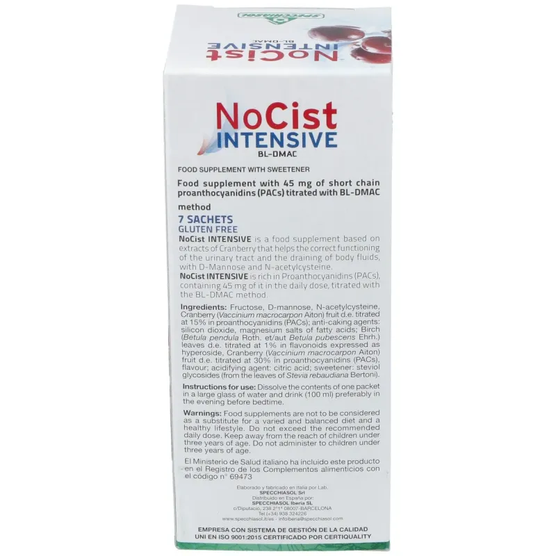 Specchiasol nocist intensive 7 sobres | Farmacia Barata