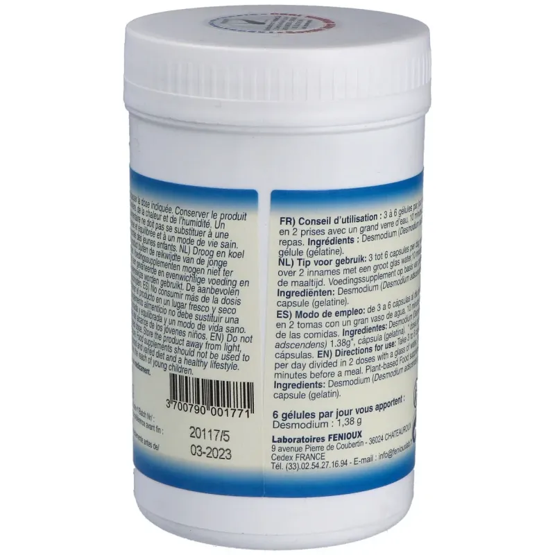Fenioux desmodium ascendens 200mg 180caps | Farmacia Barata