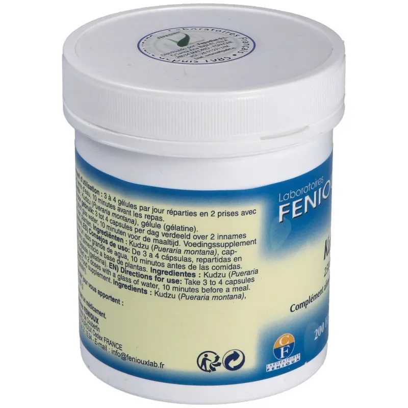 Fenioux kudzu 250mg 200caps | Farmacia Barata