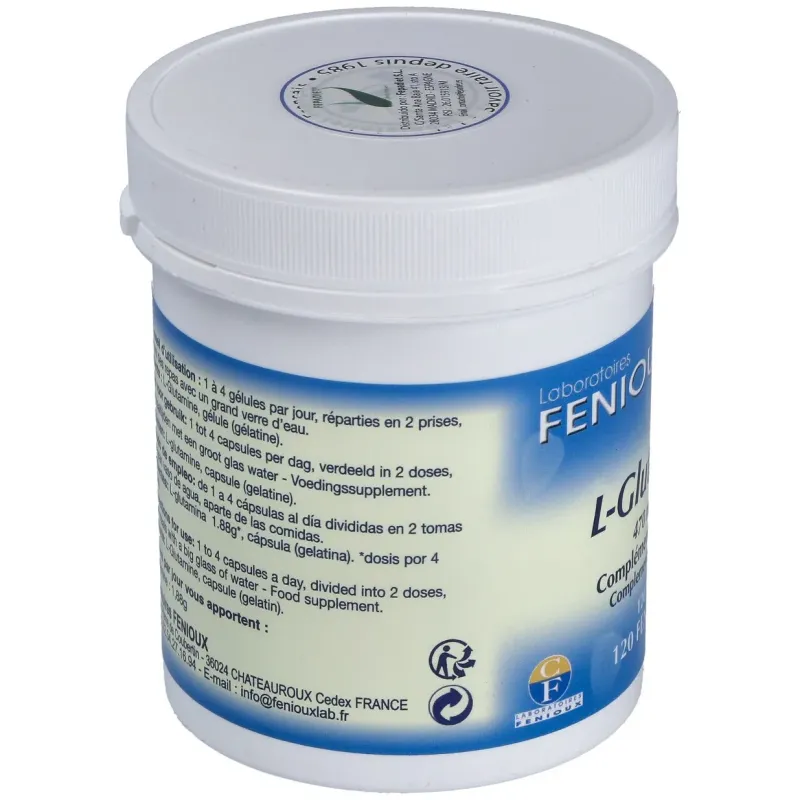 Fenioux l-glutamina 120caps | Farmacia Barata