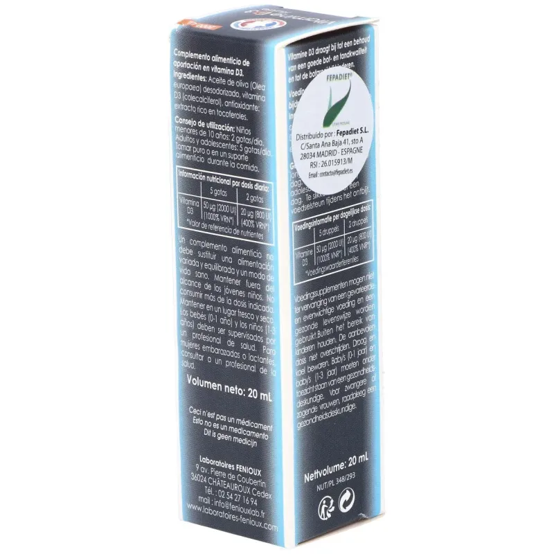 Fenioux vitamina d3 2000ui 20ml | Farmacia Barata