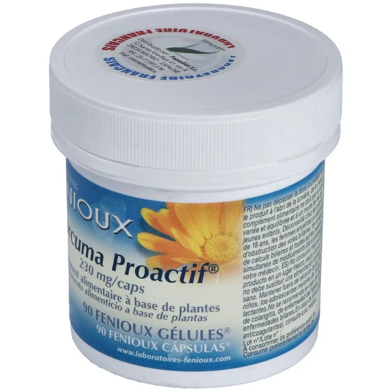 Fenioux curcuma proactif 230mg 90caps | Farmacia Barata
