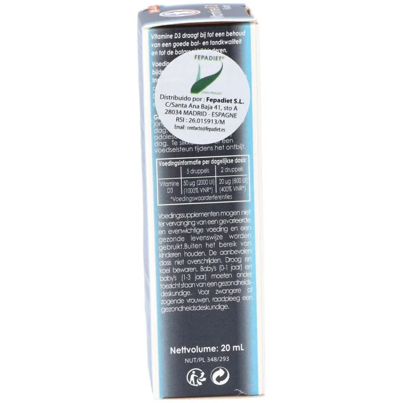 Fenioux vitamina d3 2000ui 20ml | Farmacia Barata