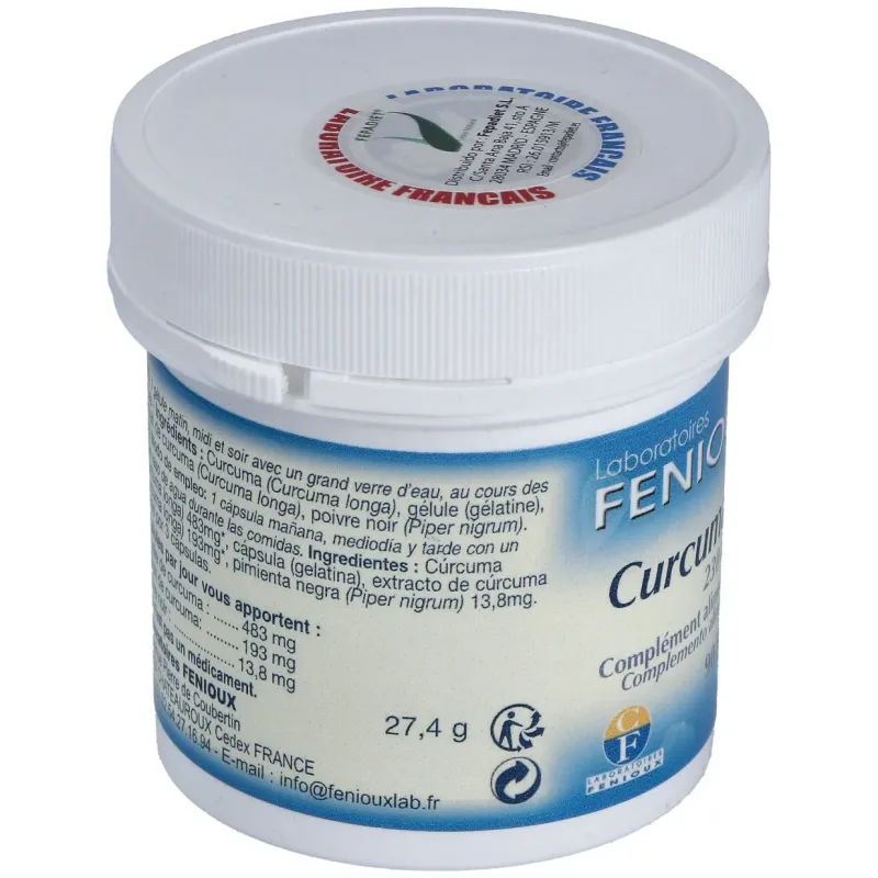 Fenioux curcuma proactif 230mg 90caps | Farmacia Barata