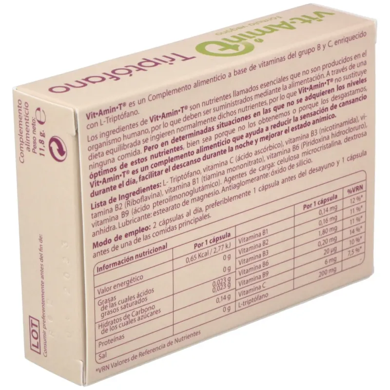Vitamin-t® triptófano 30caps | Farmacia Barata