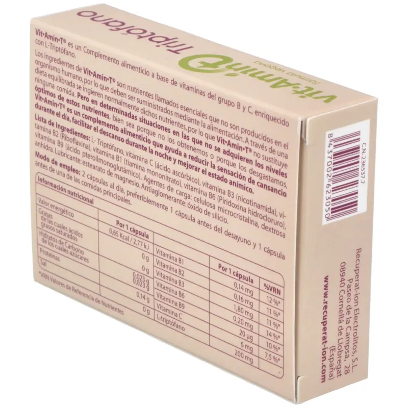Vitamin-t® triptófano 30caps | Farmacia Barata