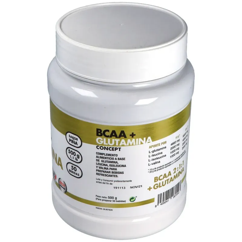 Mega plus bcaa+glutamina concept piña 500g | Farmacia Barata