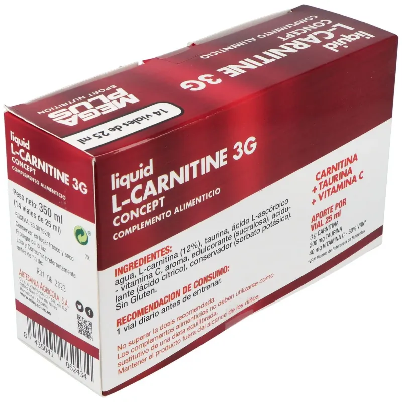 Mega plus l-carnitine concept 14 viales | Farmacia Barata Mega plus l-carnitine concept 14 viales | Farmacia Barata