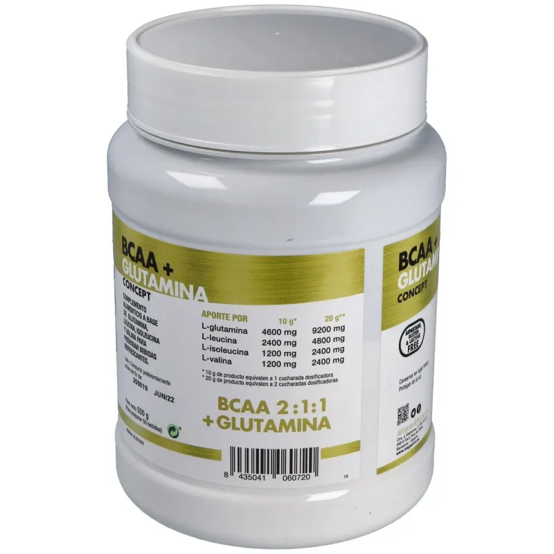 Bcaa+glutamina concept limon 500gr. | Farmacia Barata