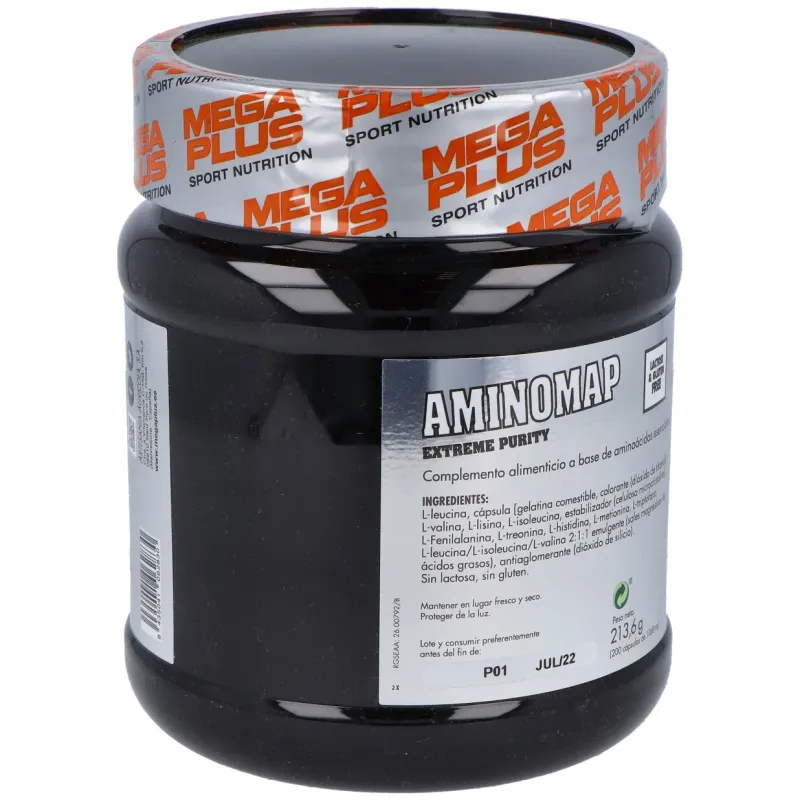 Mega plus aminomap extreme purity 200caps | Farmacia Barata