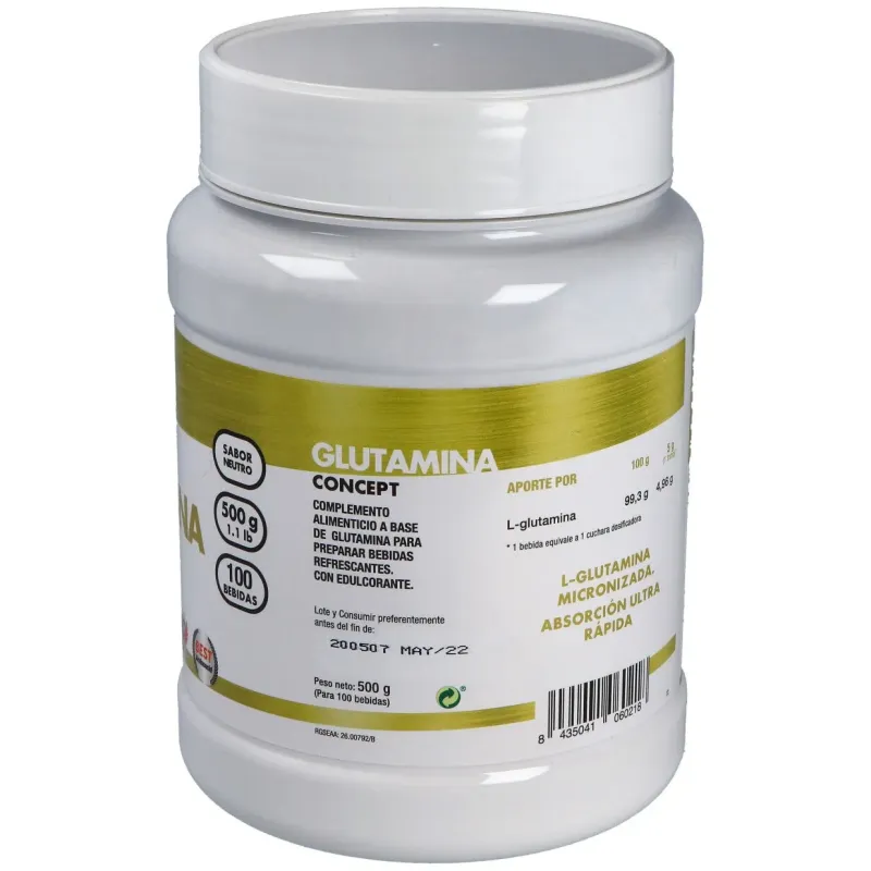 Glutamina concept 500gr. | Farmacia Barata
