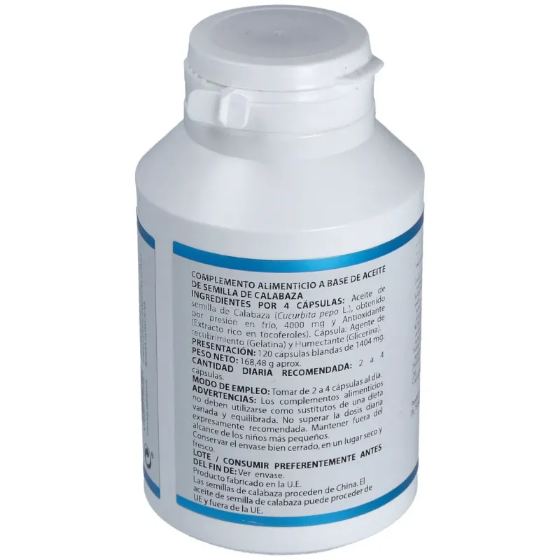 Equisalud aceite de semilla de calabaza 1000mg 120caps | Farmacia Barata